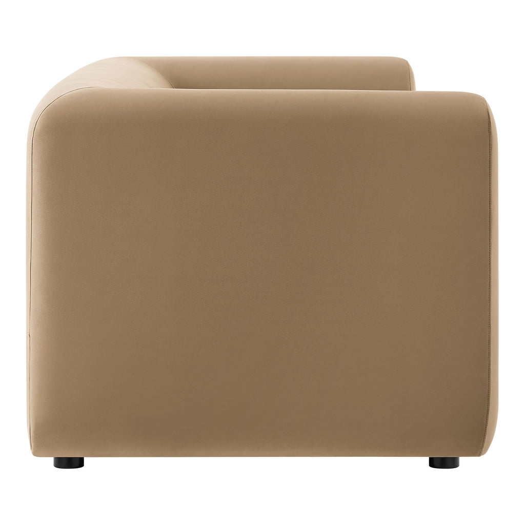 Modway Leif 89 Inch Performance Velvet Upholstered Sofa