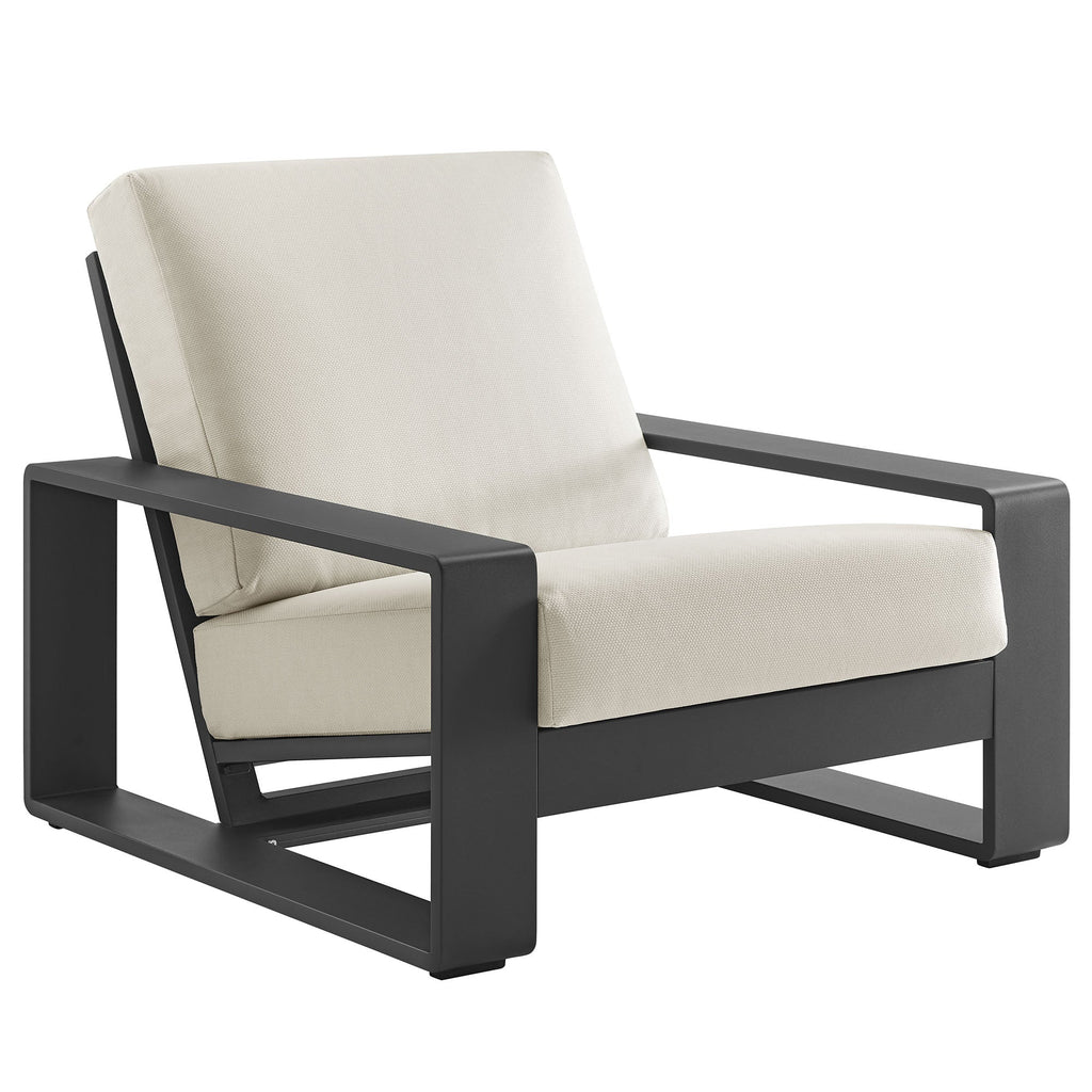 Modway Lirienne Sculptural Aluminum Outdoor Armchair