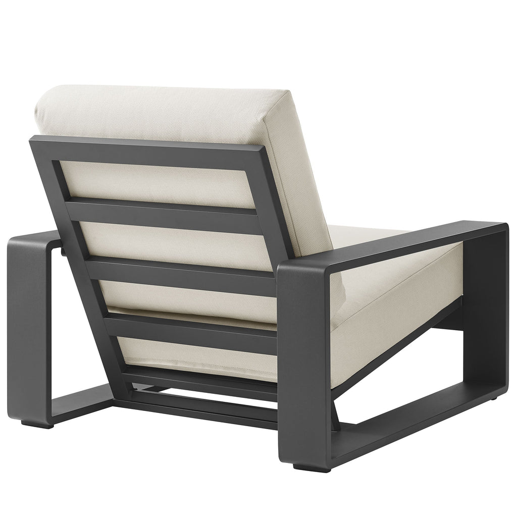 Modway Lirienne Sculptural Aluminum Outdoor Armchair