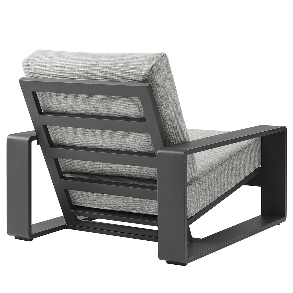 Modway Lirienne Sculptural Aluminum Outdoor Armchair