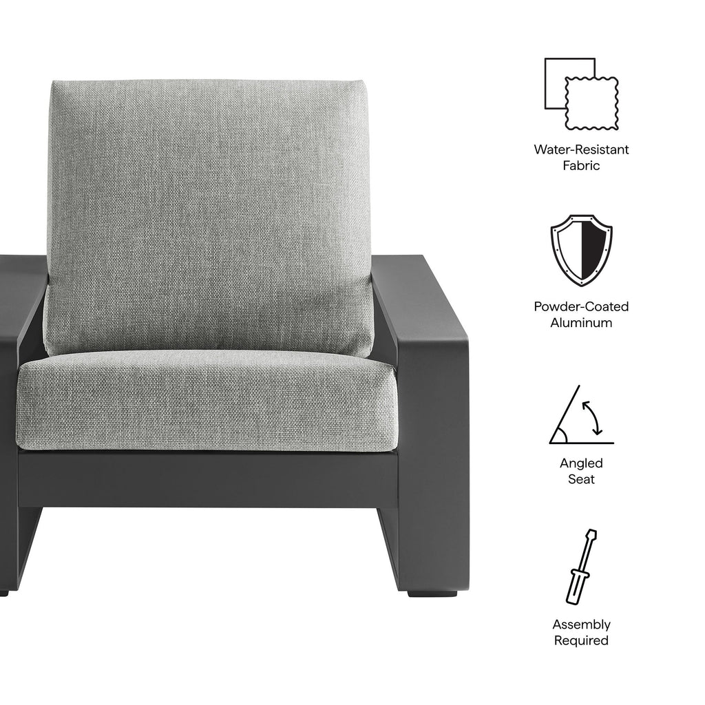 Modway Lirienne Sculptural Aluminum Outdoor Armchair