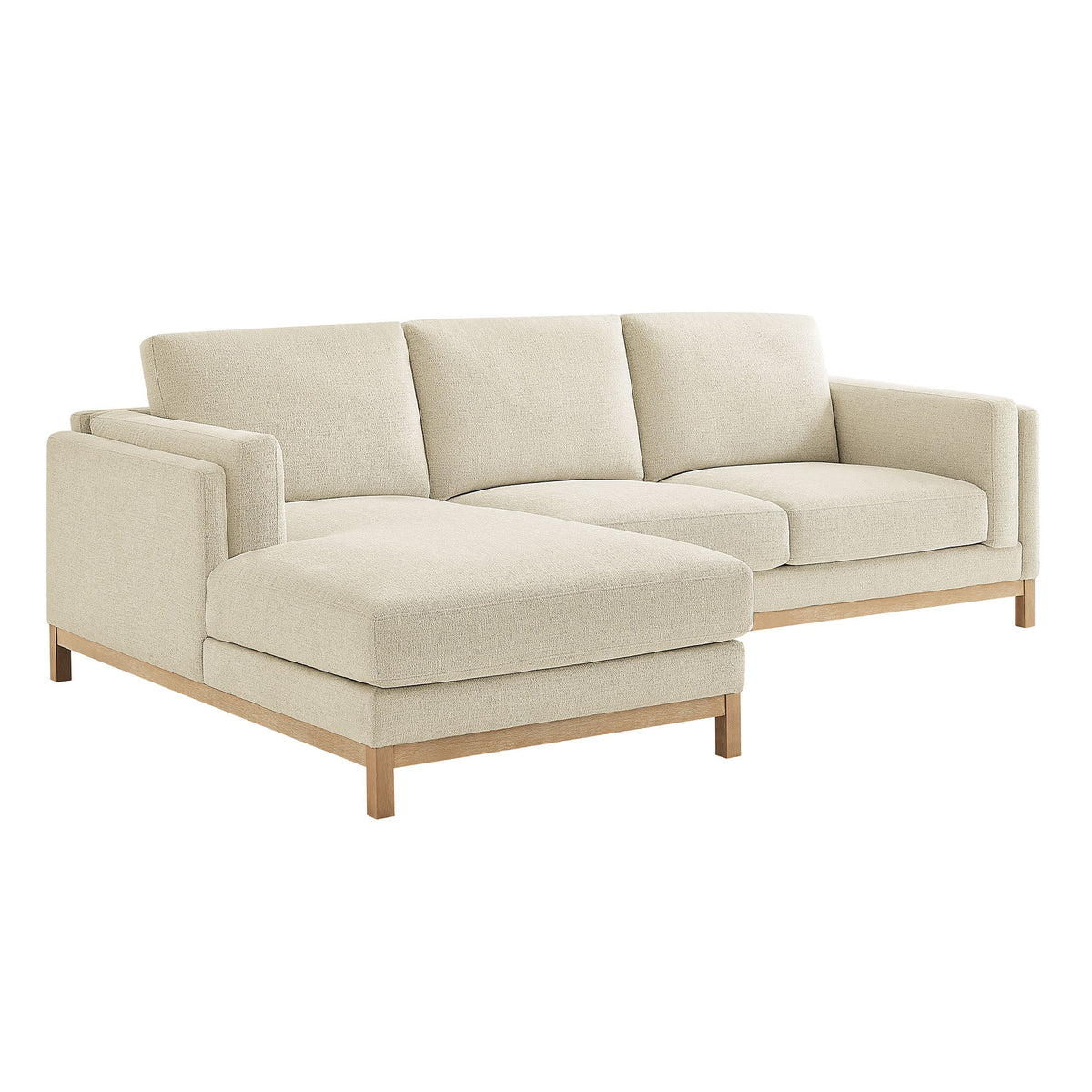 Modway Roscoe Left Facing Fabric Sectional Sofa With Chaise