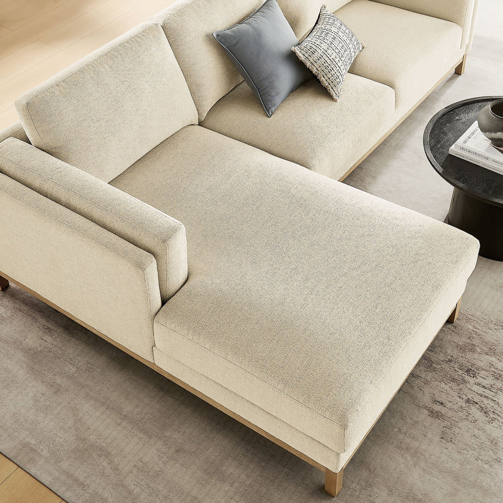 Modway Roscoe Left Facing Fabric Sectional Sofa With Chaise