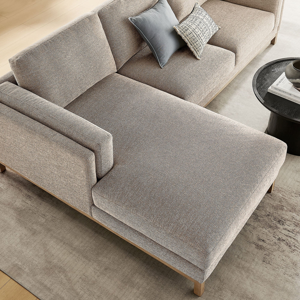 Modway Roscoe Left Facing Fabric Sectional Sofa With Chaise