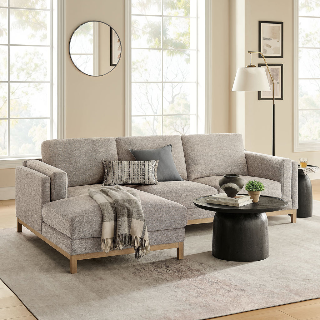Modway Roscoe Left Facing Fabric Sectional Sofa With Chaise