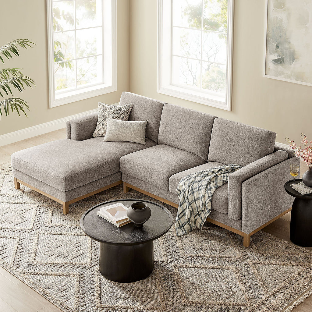Modway Roscoe Left Facing Fabric Sectional Sofa With Chaise