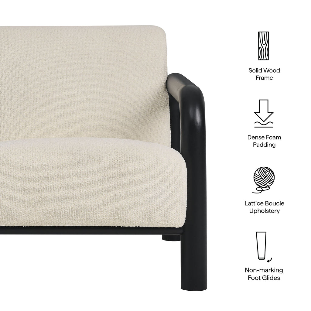 Modway Sereno Boucle Accent Chair With Plush Upholstery