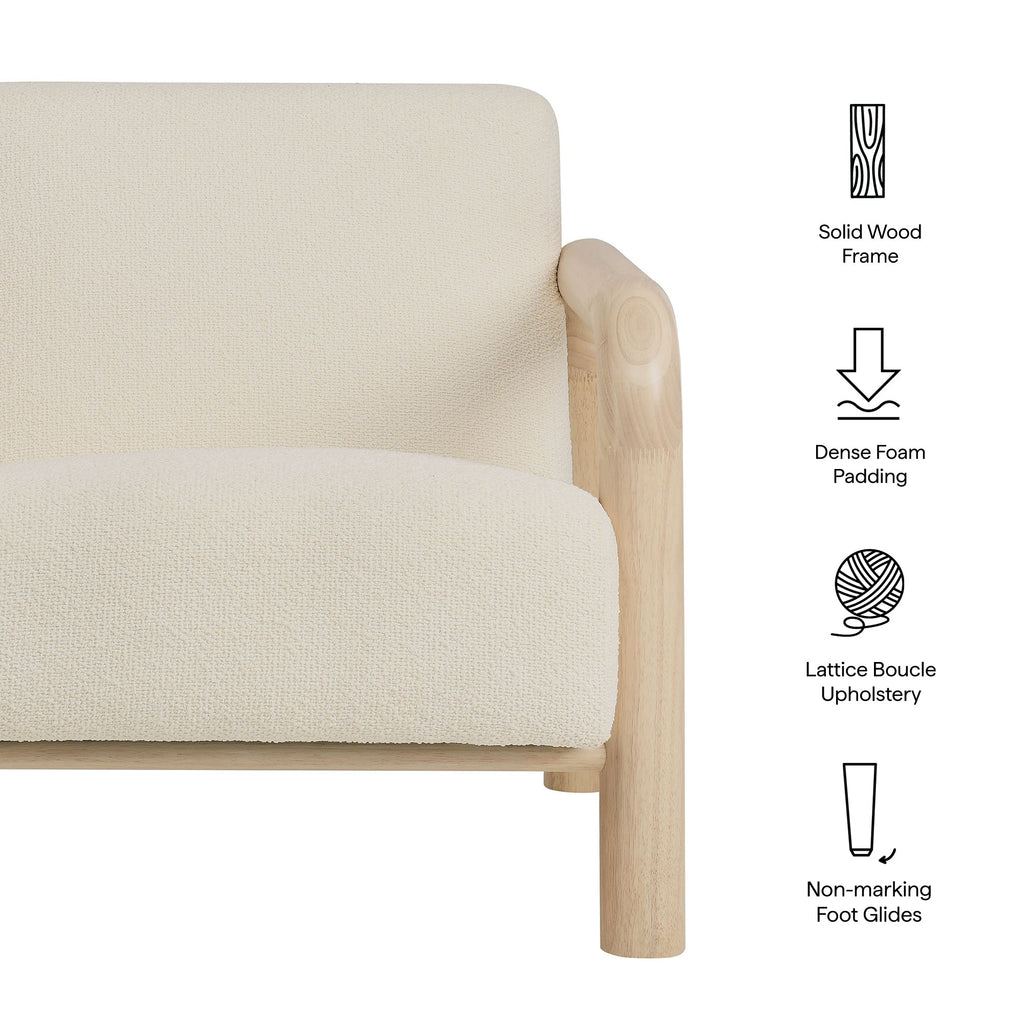 Modway Sereno Boucle Accent Chair With Plush Upholstery