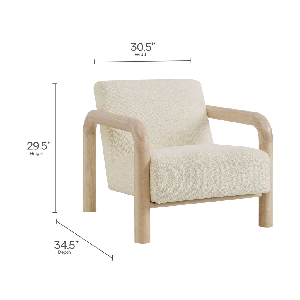 Modway Sereno Boucle Accent Chair With Plush Upholstery
