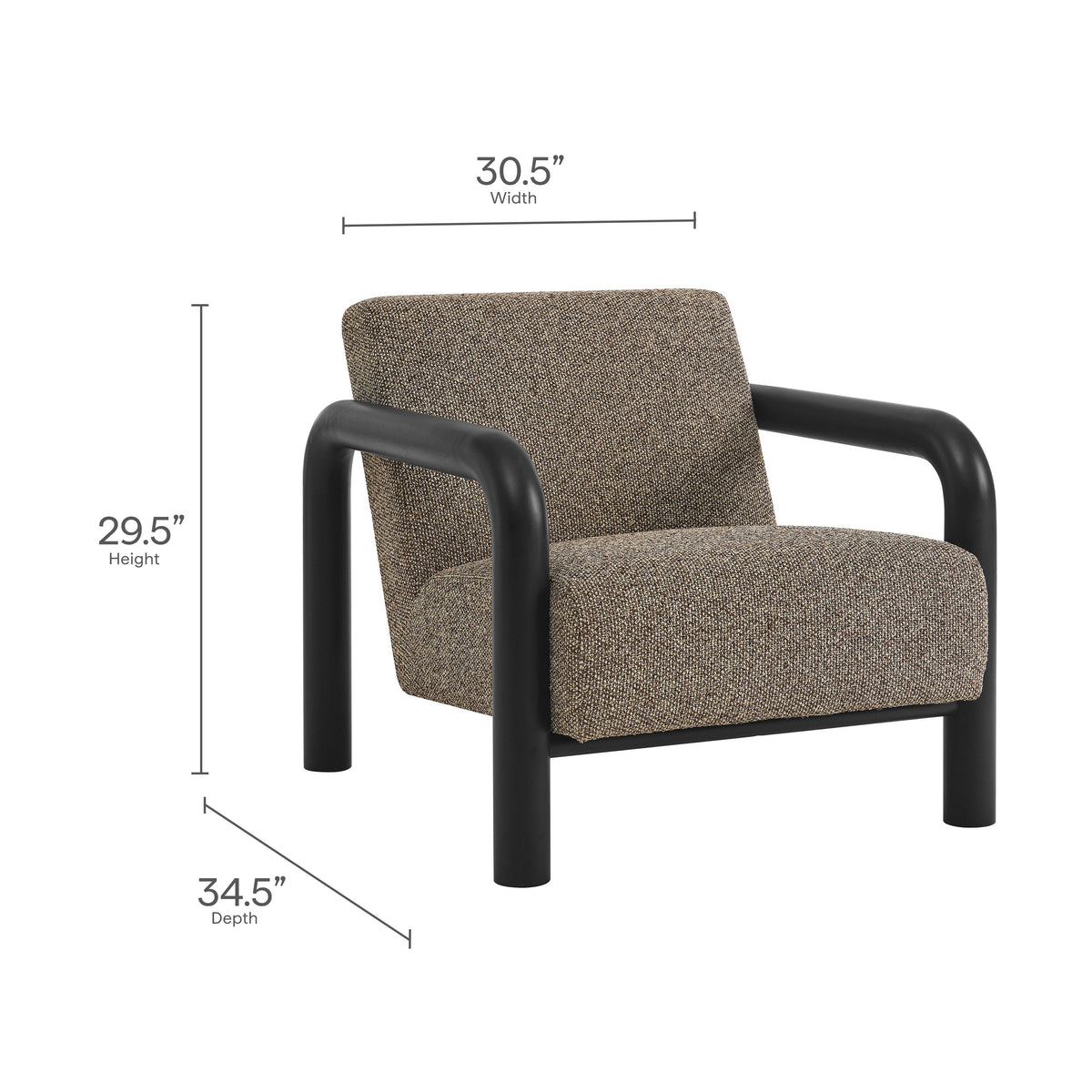 Modway Sereno Boucle Accent Chair With Plush Upholstery