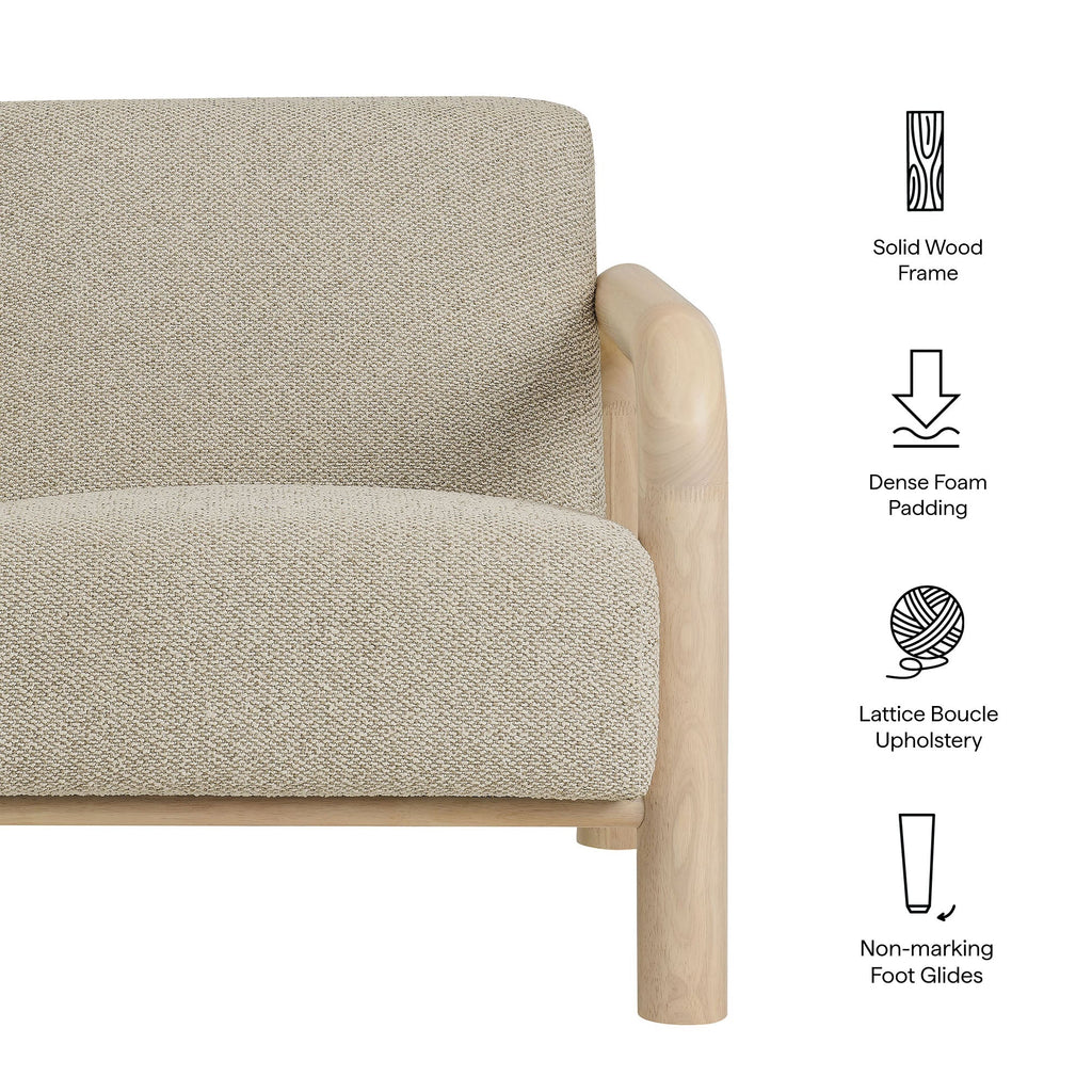Modway Sereno Boucle Accent Chair With Plush Upholstery