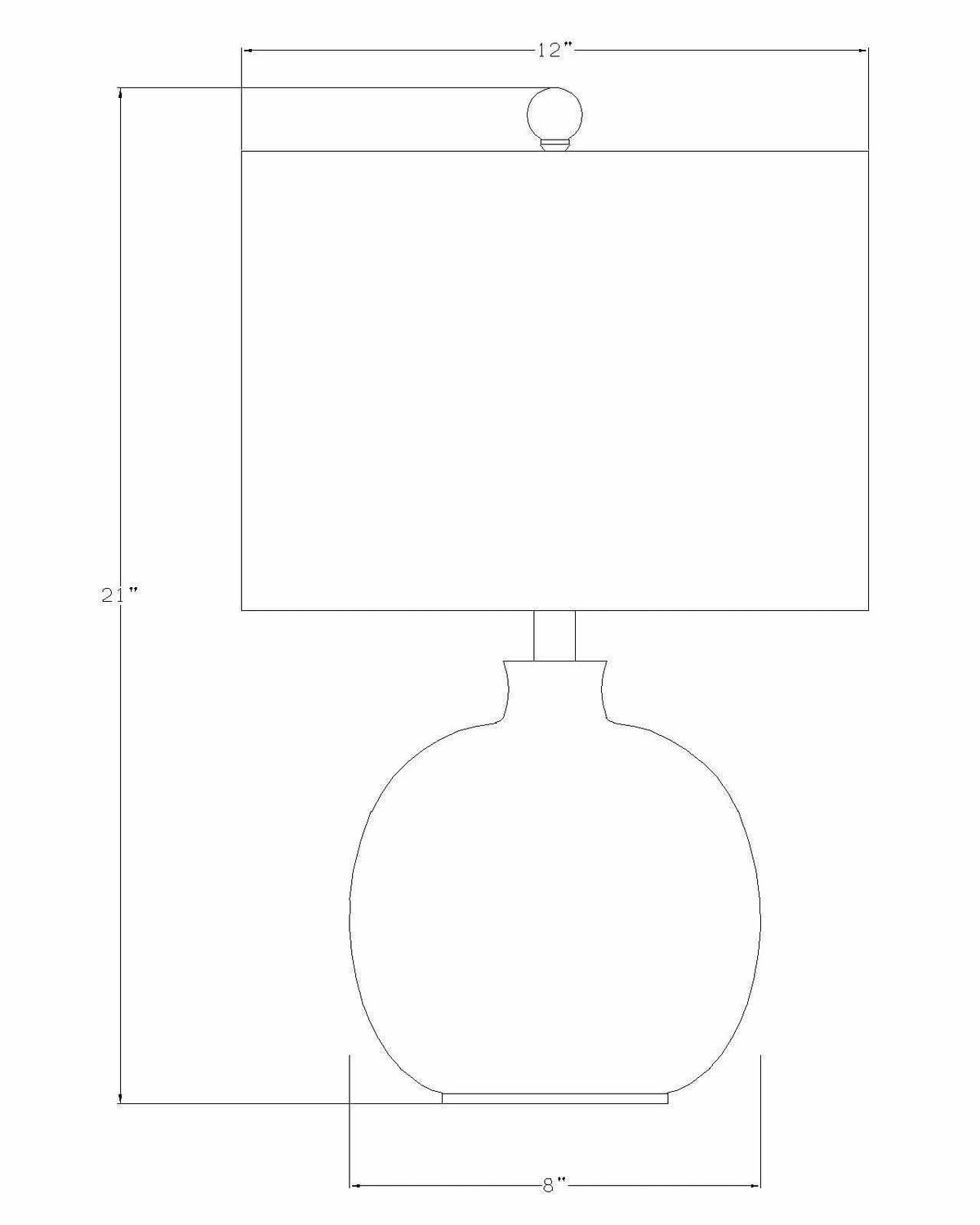 Enetai Clear Glass Table Lamp With Soft Linen Shade