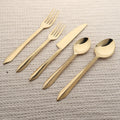 Estique Five Piece PVD Flatware Set Sleek Arrow Modern Design