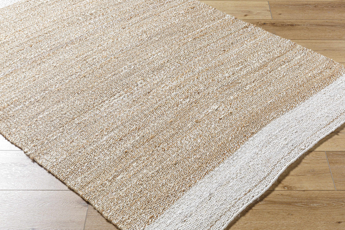 Kamey Handcrafted Sandstone Ivory Jute Area Rug