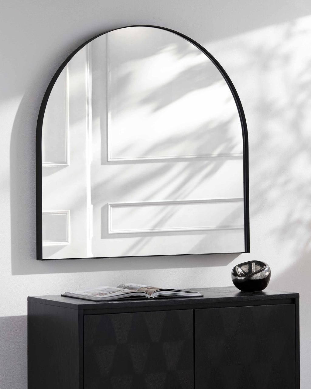Frensdorf Black Iron Architectural Frame Accent Mirror