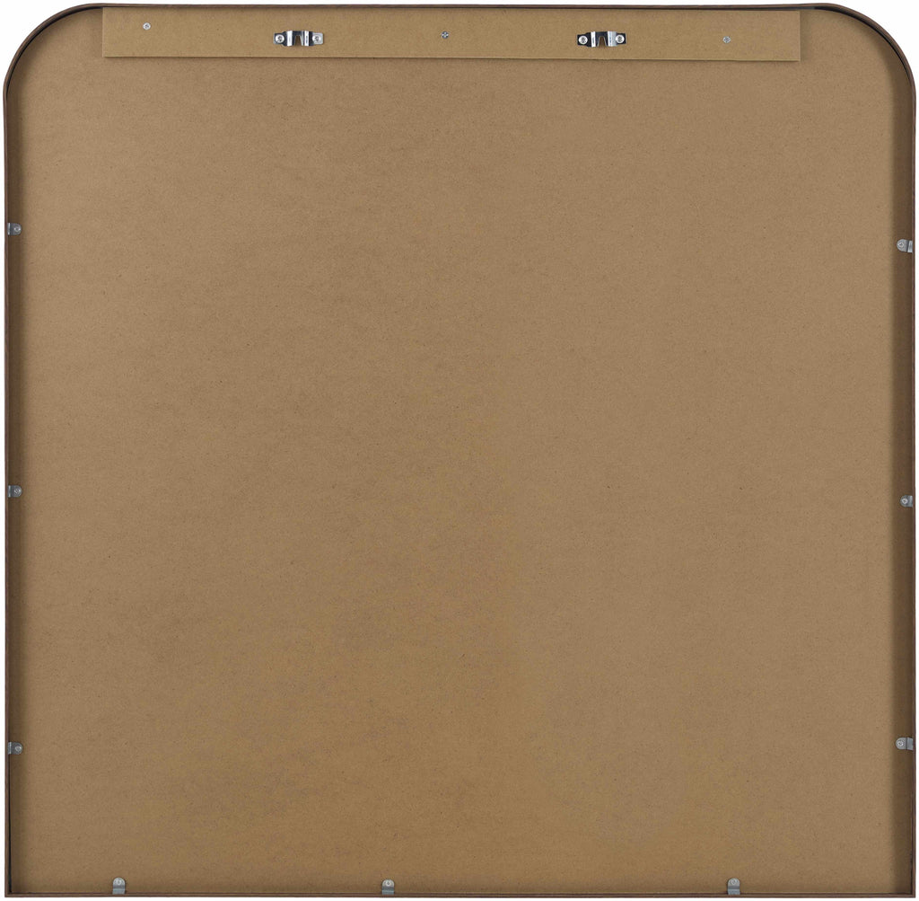 Grimisuat Contemporary Wall Mirror With Dark Brown Aluminum Frame