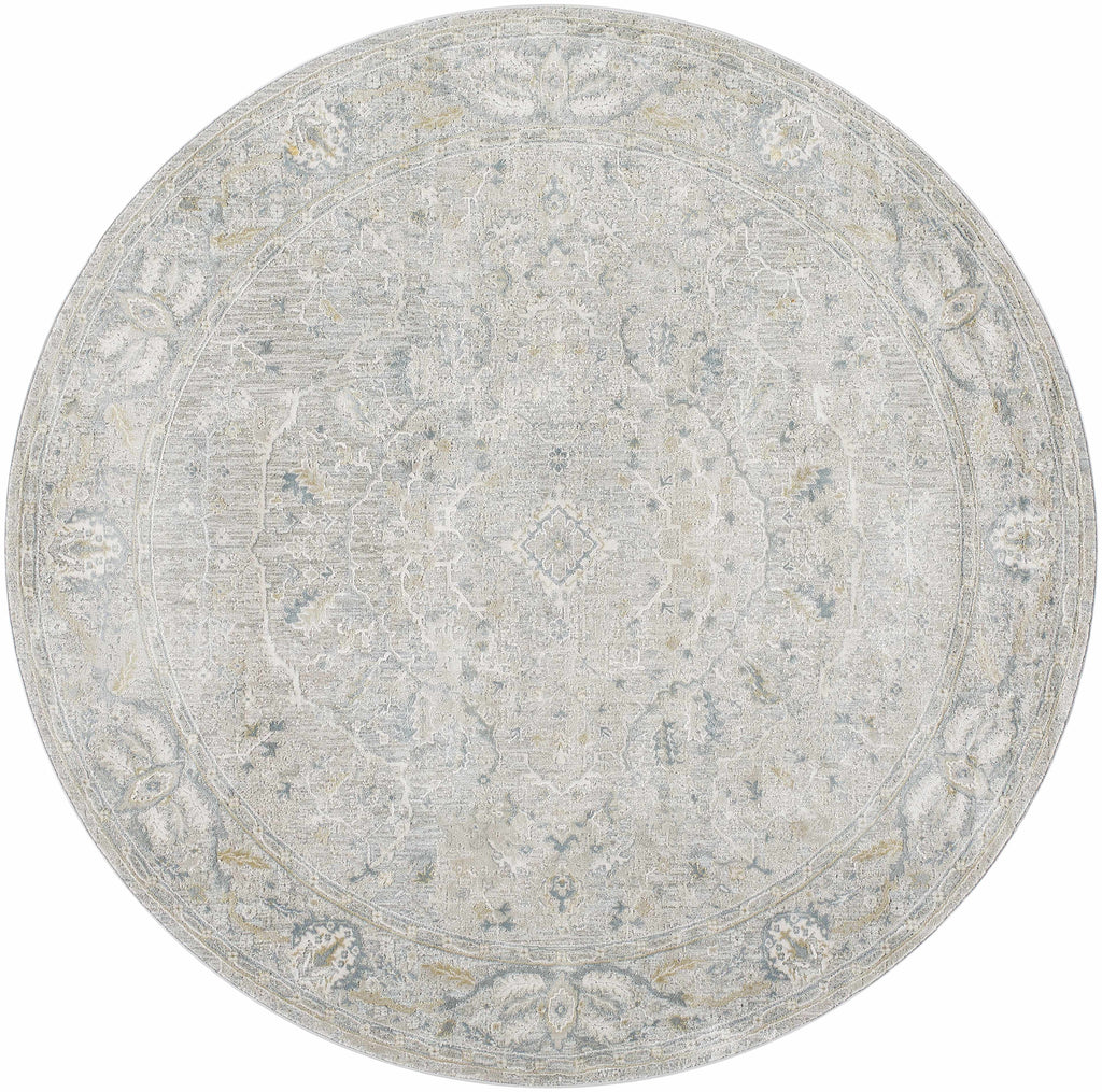 Glengarry Luxe Taupe With Teal Accent Fringe Area Rug