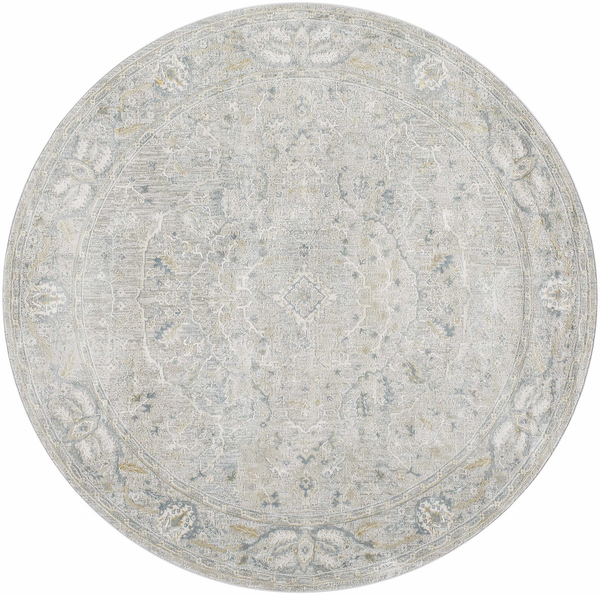 Glengarry Luxe Taupe With Teal Accent Fringe Area Rug