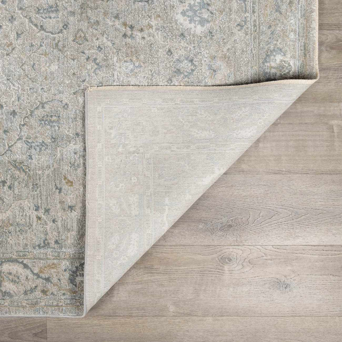 Glengarry Luxe Taupe With Teal Accent Fringe Area Rug