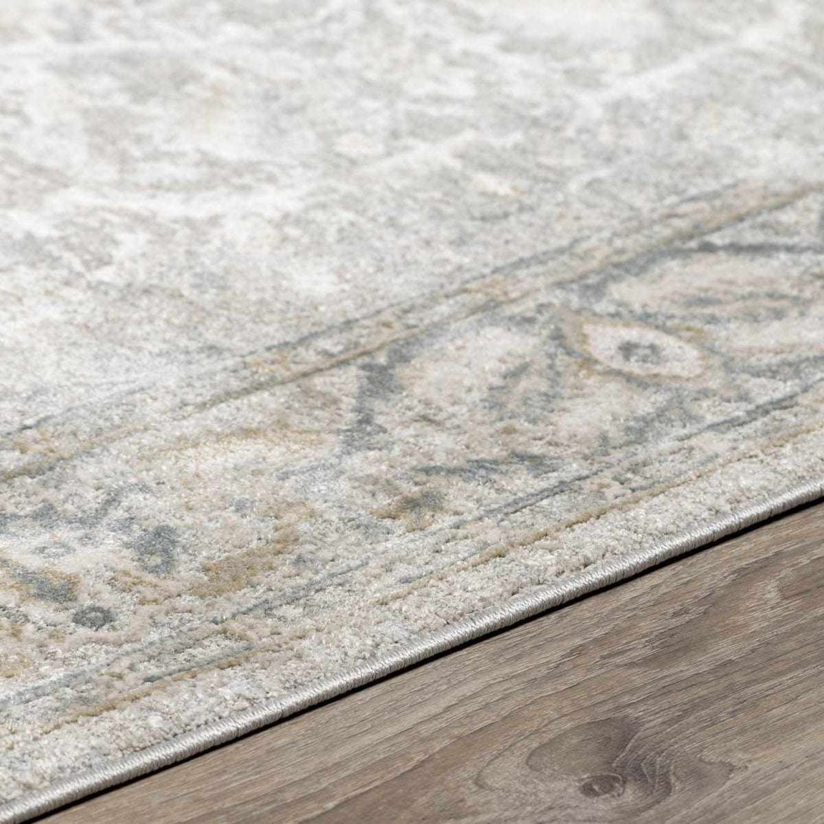 Glengarry Luxe Taupe With Teal Accent Fringe Area Rug