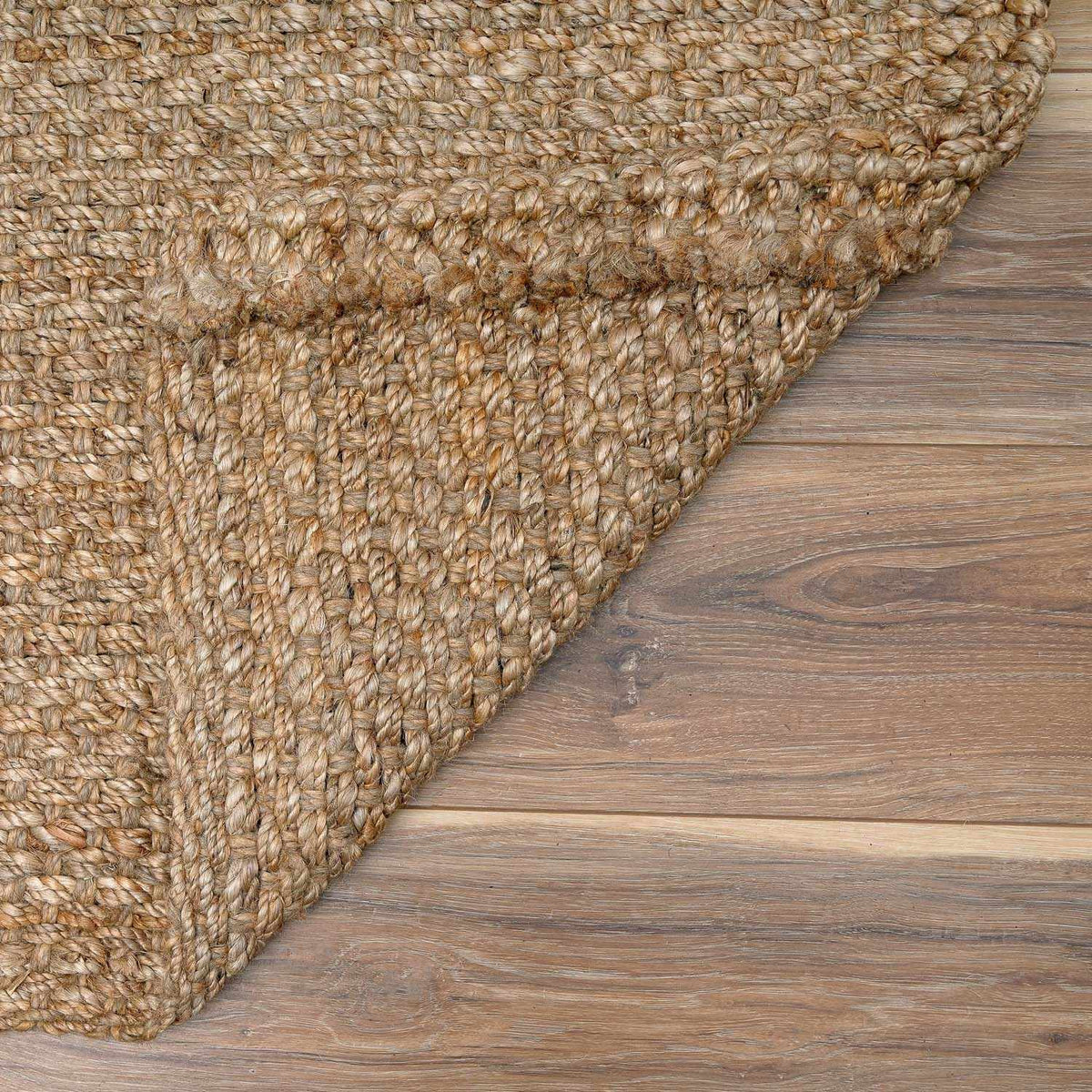 Haven Home Herndon Hand Woven Braided Jute Rug Natural Tan