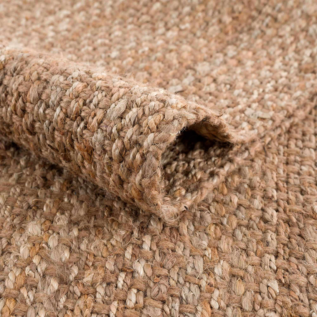 Haven Home Herndon Hand Woven Braided Jute Rug Natural Tan