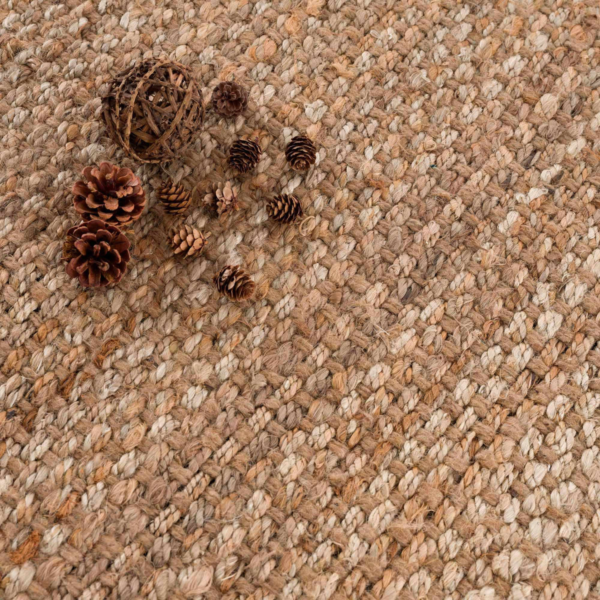 Haven Home Herndon Hand Woven Braided Jute Rug Natural Tan