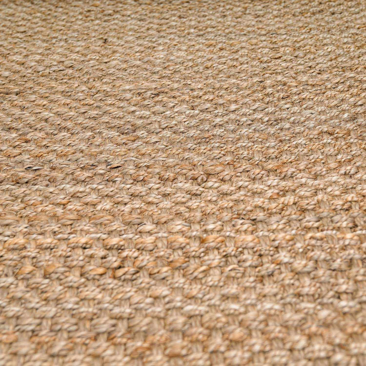 Haven Home Herndon Hand Woven Braided Jute Rug Natural Tan