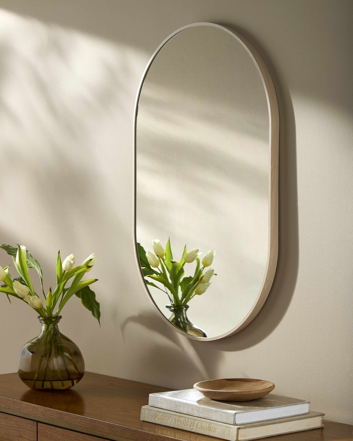 Hagenburg Dark Red Aluminum Wall Mirror With Bold Contemporary Frame