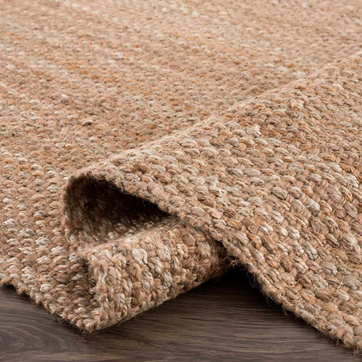 Haven Home Herndon Hand Woven Braided Jute Rug Natural Tan