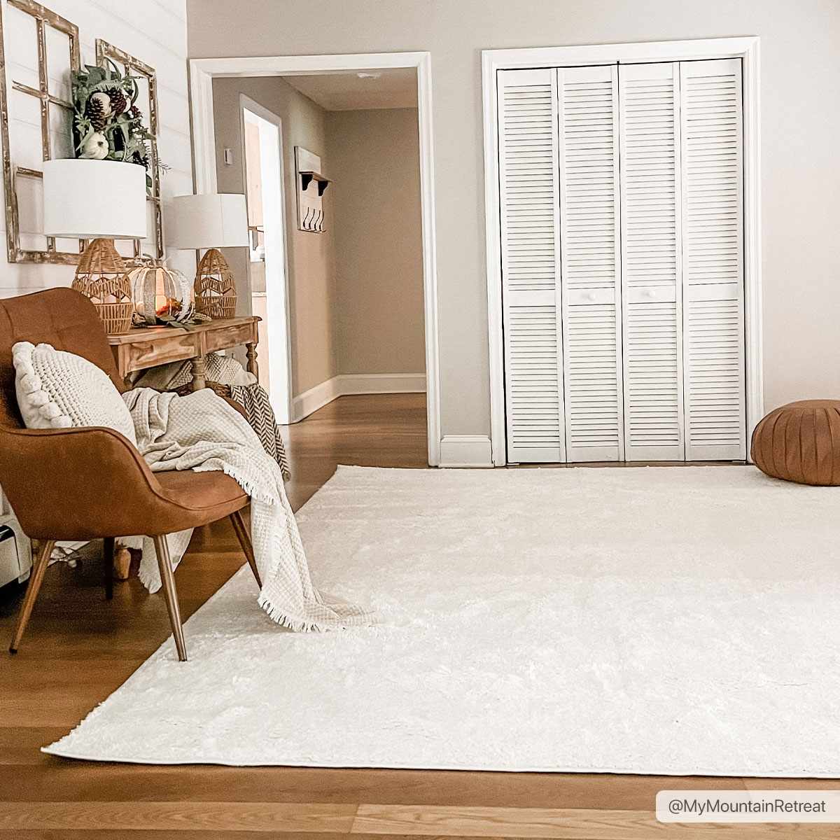 Judy Plush Washable Area Rug Off White Rubber Backed