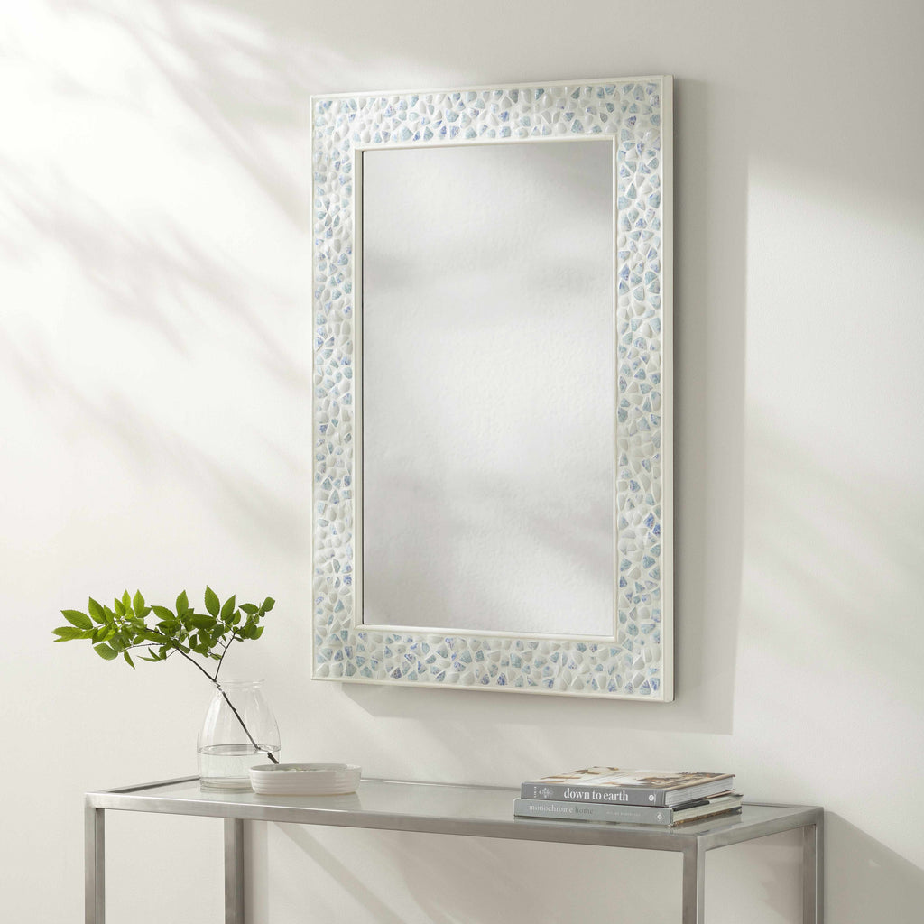 Kartepe Mother Of Pearl Handcrafted Wall Mirror Ivory
