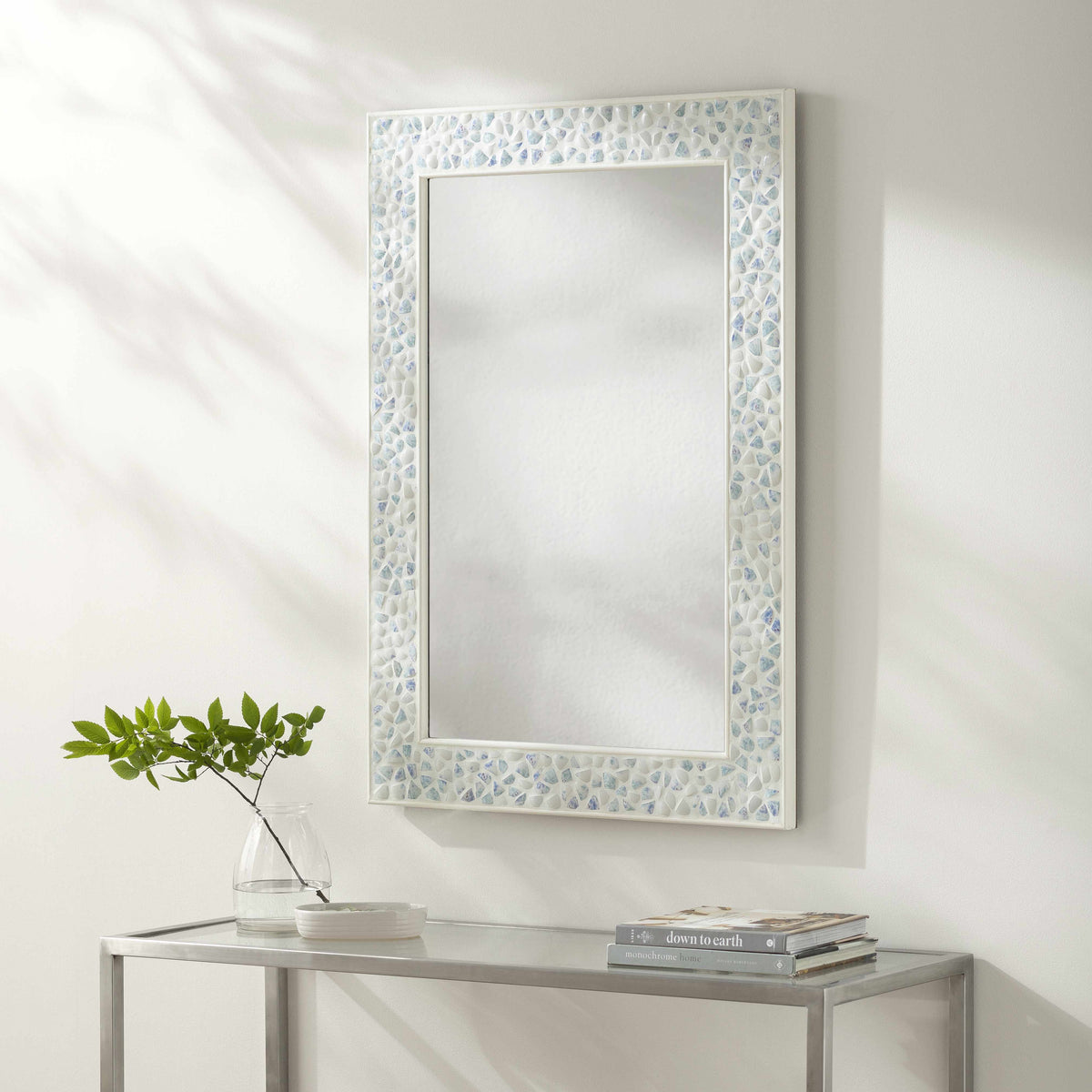 Kartepe Mother Of Pearl Handcrafted Wall Mirror Ivory