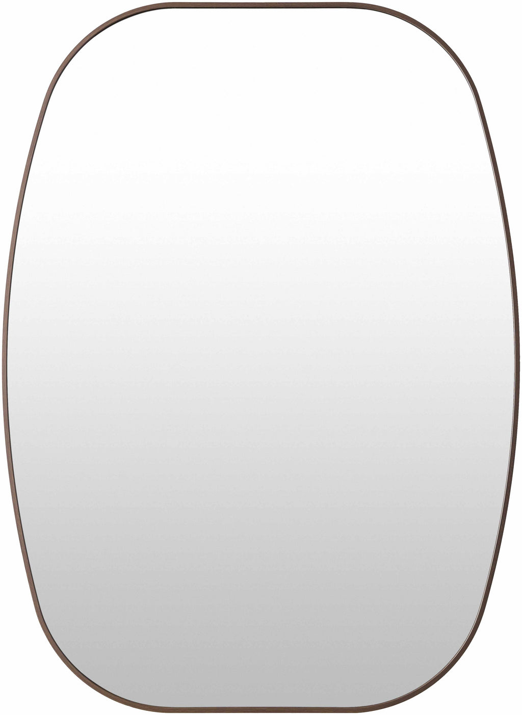 Kopparberg Dark Brown Aluminum Mirror Contemporary Warm Frame