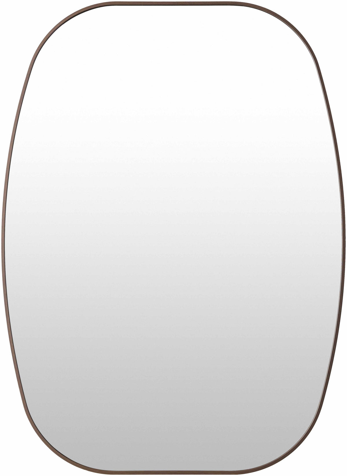 Kopparberg Dark Brown Aluminum Mirror Contemporary Warm Frame
