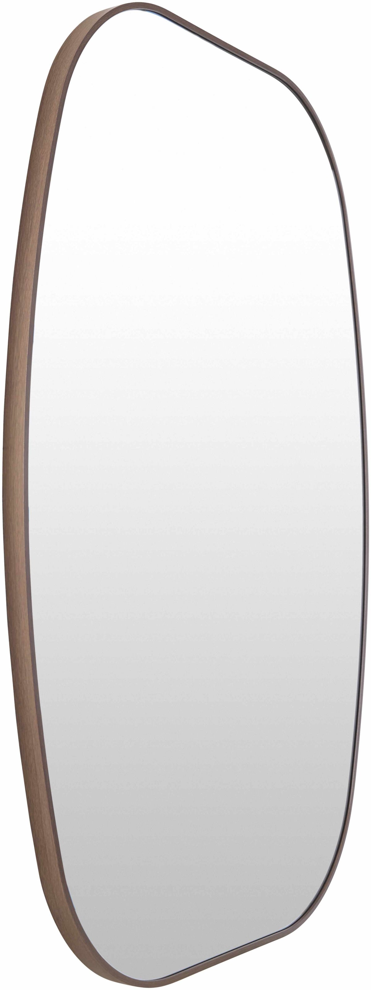 Kopparberg Dark Brown Aluminum Mirror Contemporary Warm Frame