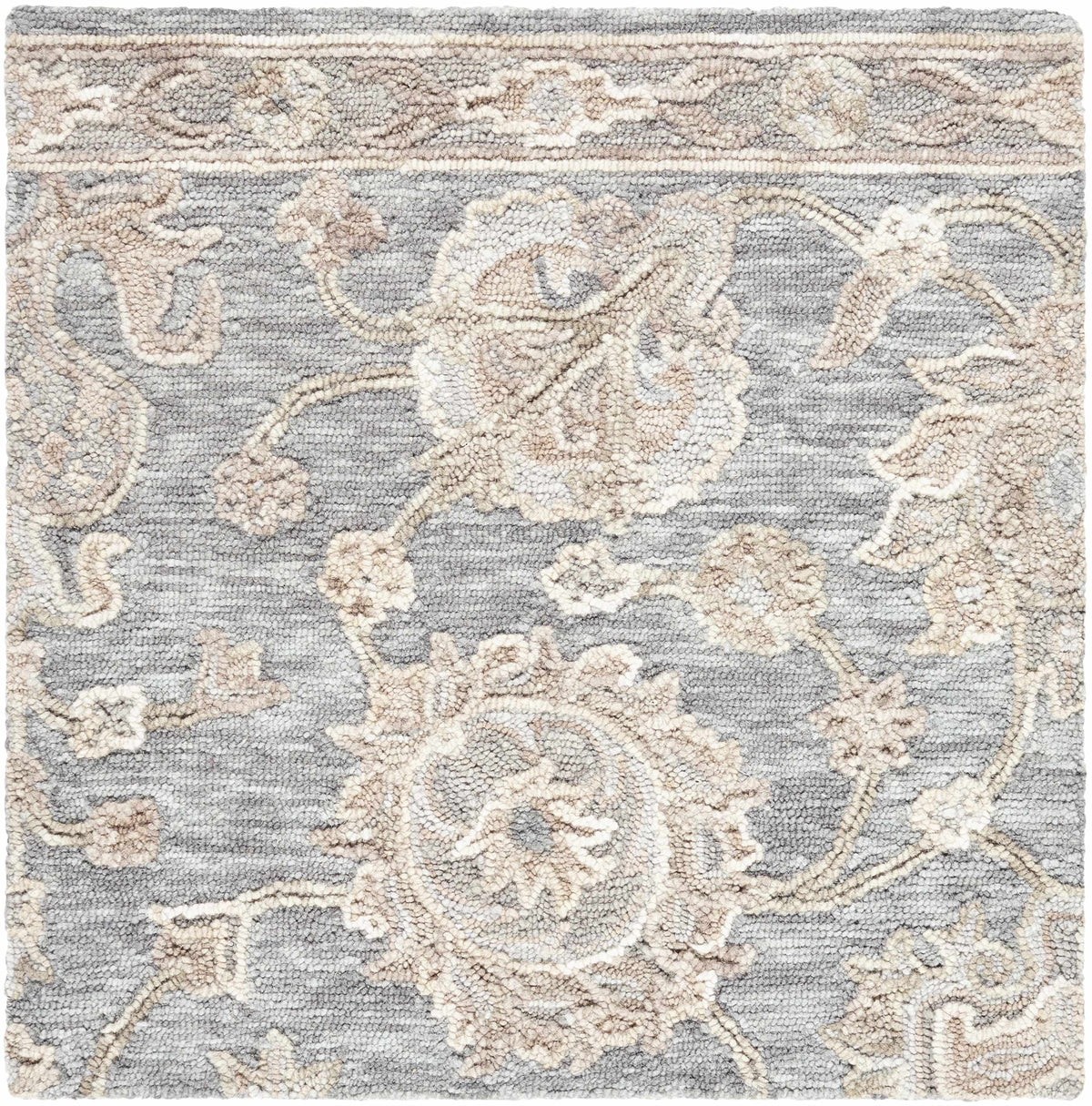 Ayesha Oushak Area Rug Hand Tufted Wool Slate Taupe