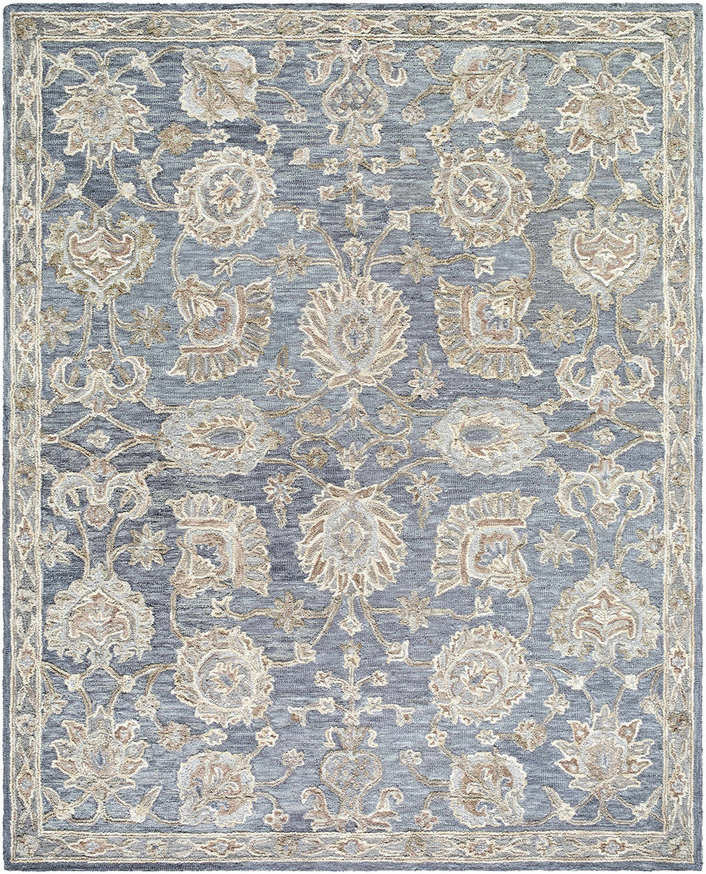 Ayesha Oushak Area Rug Hand Tufted Wool Slate Taupe