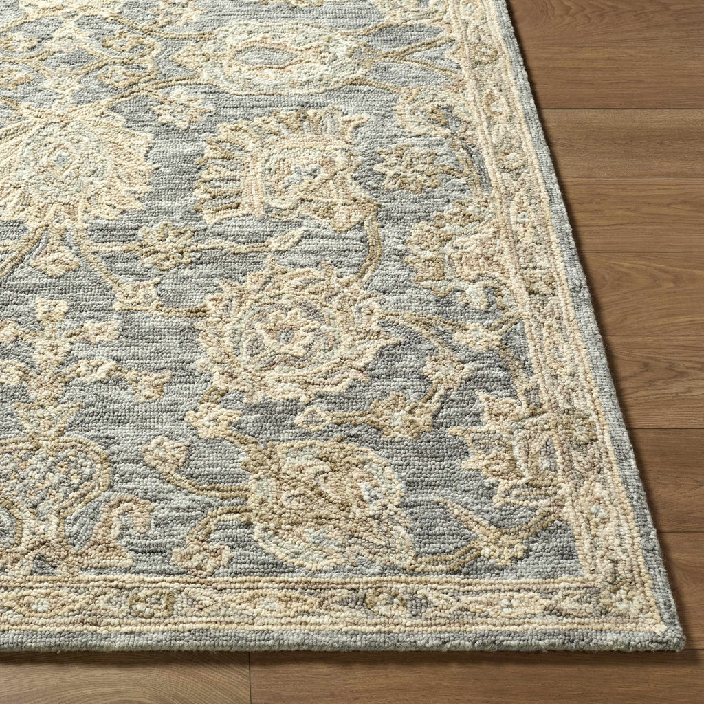 Ayesha Oushak Area Rug Hand Tufted Wool Slate Taupe