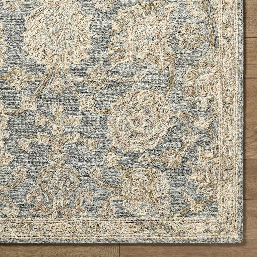 Ayesha Oushak Area Rug Hand Tufted Wool Slate Taupe