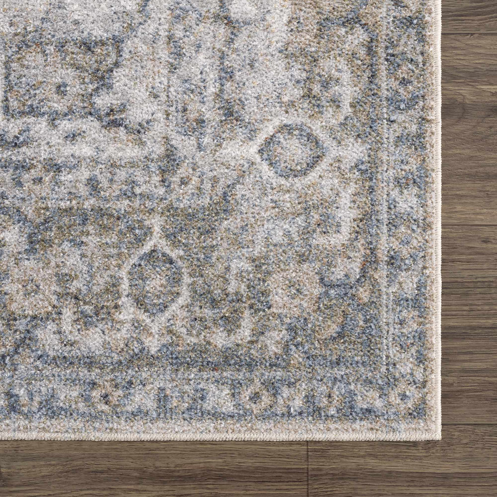 Boutique Gael Blue Traditional Pattern Washable Rug