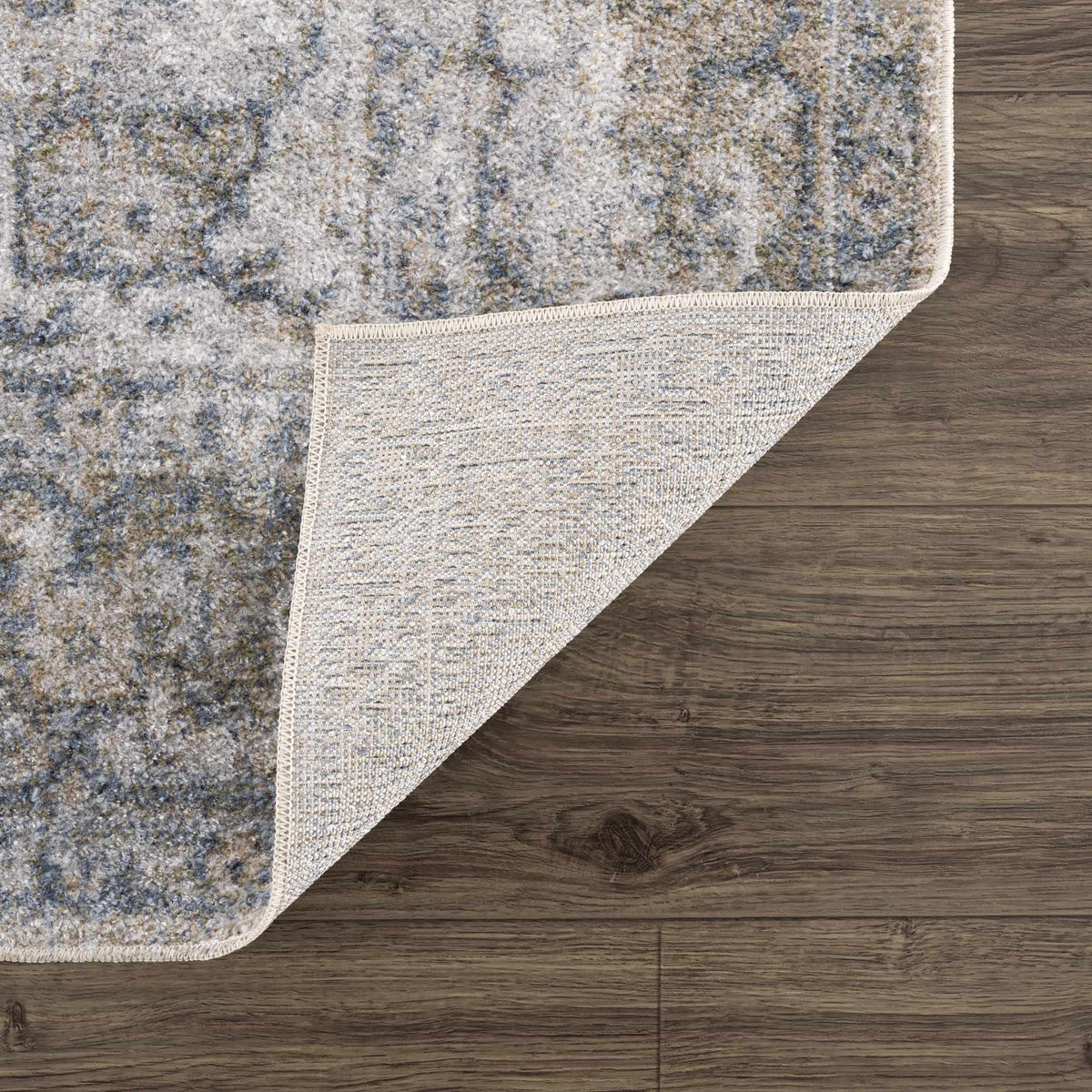 Boutique Gael Blue Traditional Pattern Washable Rug