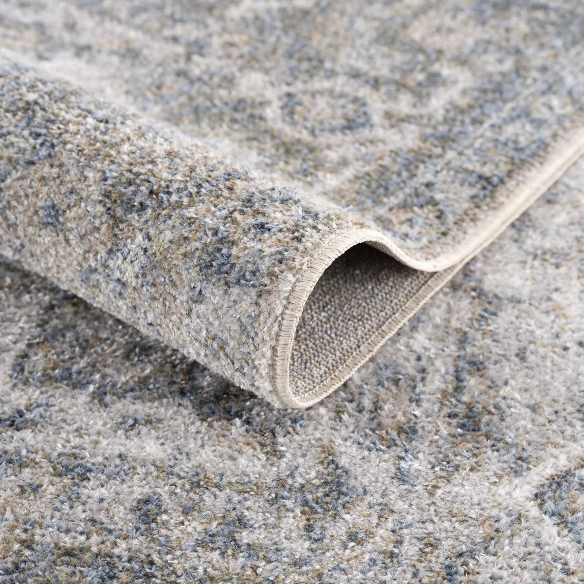 Boutique Gael Blue Traditional Pattern Washable Rug