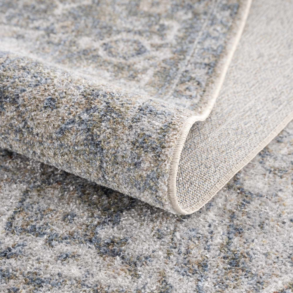 Boutique Gael Blue Traditional Pattern Washable Rug