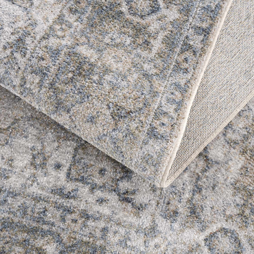 Boutique Gael Blue Traditional Pattern Washable Rug