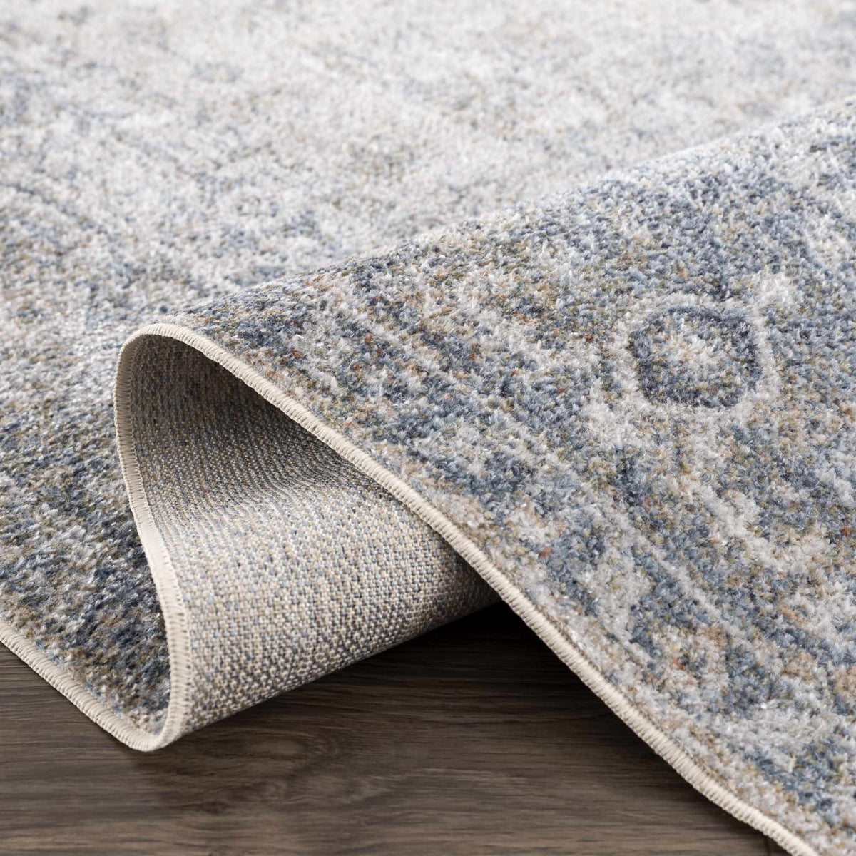 Boutique Gael Blue Traditional Pattern Washable Rug