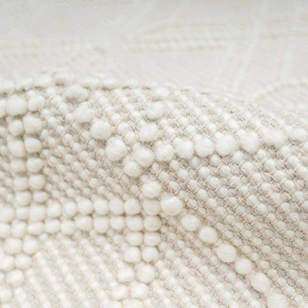 Ramsbury Trellis Weave Hand Woven Wool Blend Rug In Beige