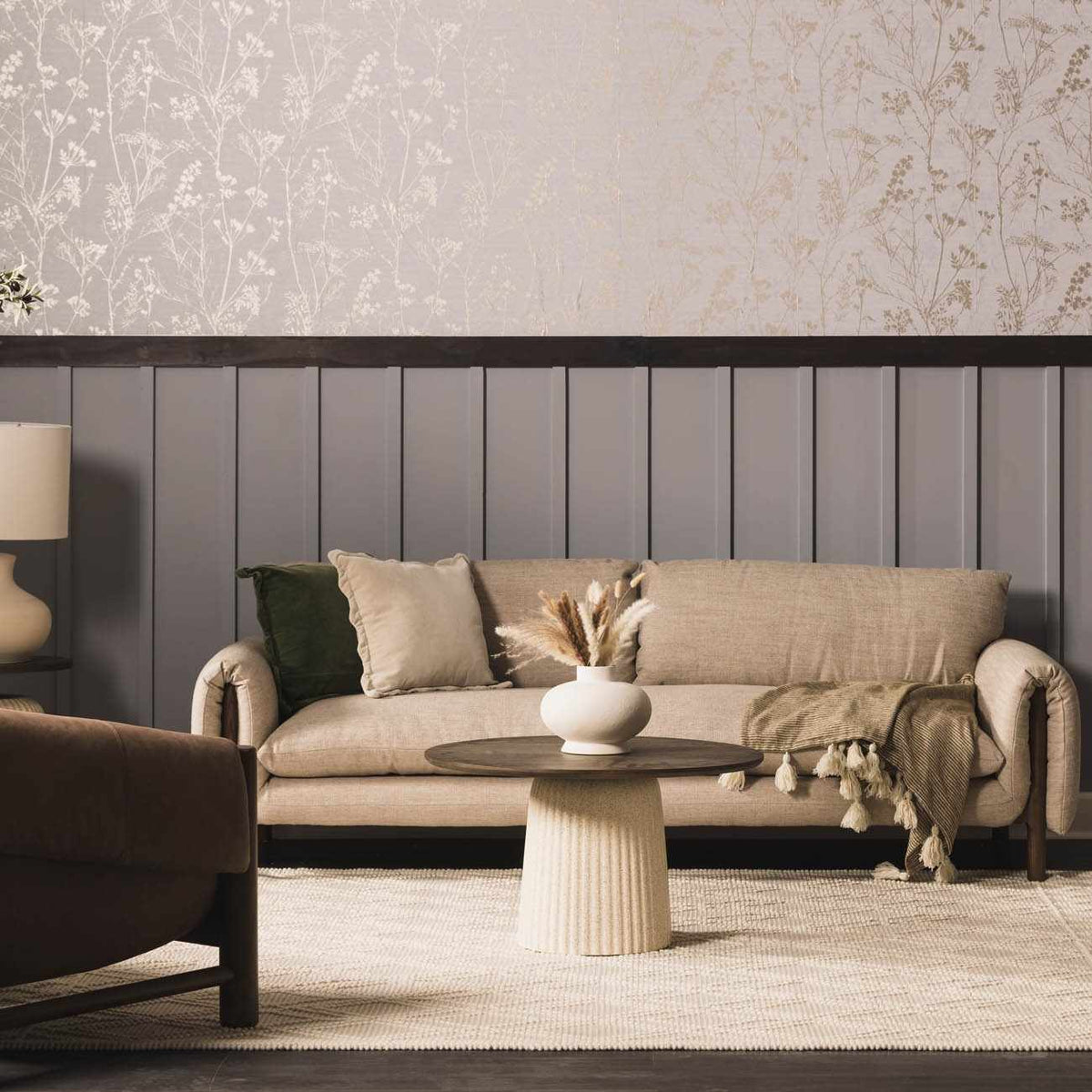 Ramsbury Trellis Weave Hand Woven Wool Blend Rug In Beige