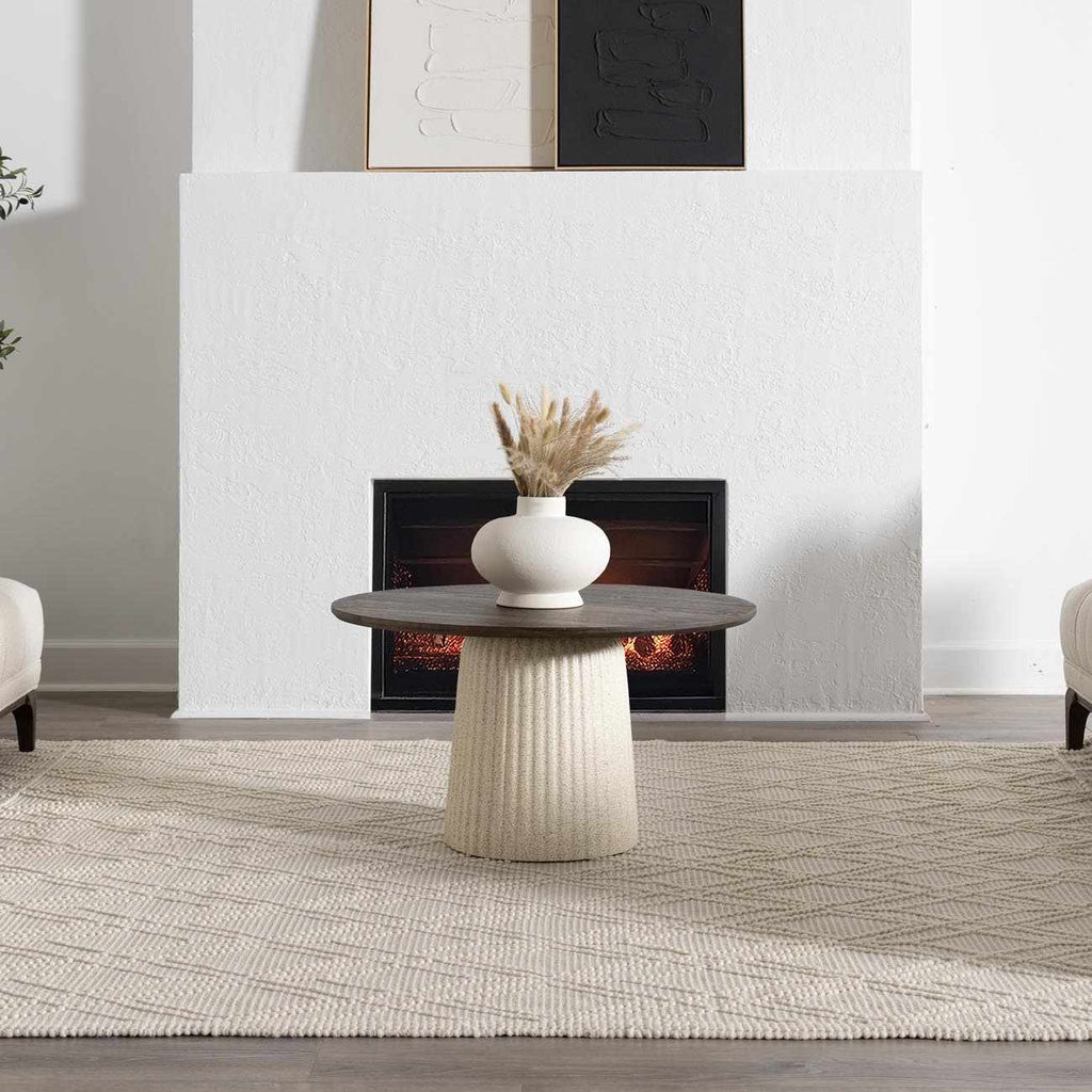 Ramsbury Trellis Weave Hand Woven Wool Blend Rug In Beige