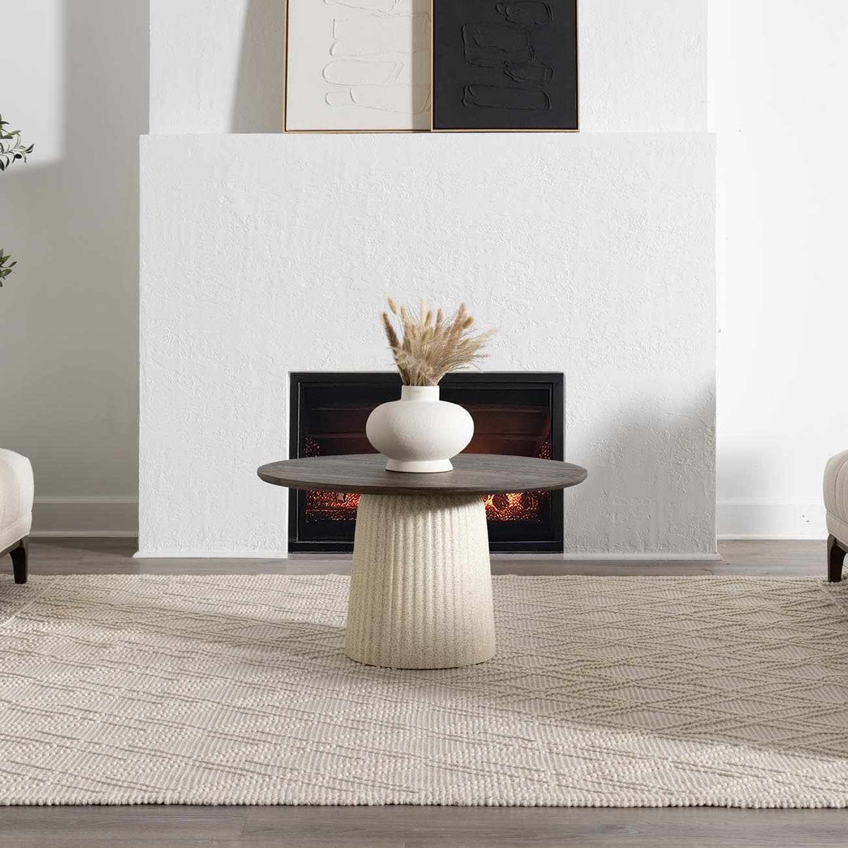 Ramsbury Trellis Weave Hand Woven Wool Blend Rug In Beige